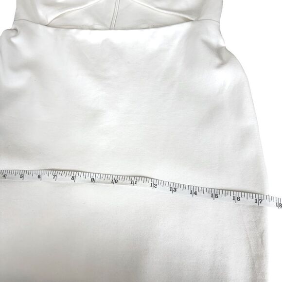 Michael Costello x REVOLVE Erin Midi Dress in White Strapless Cutout Jersey M - Picture 9 of 14